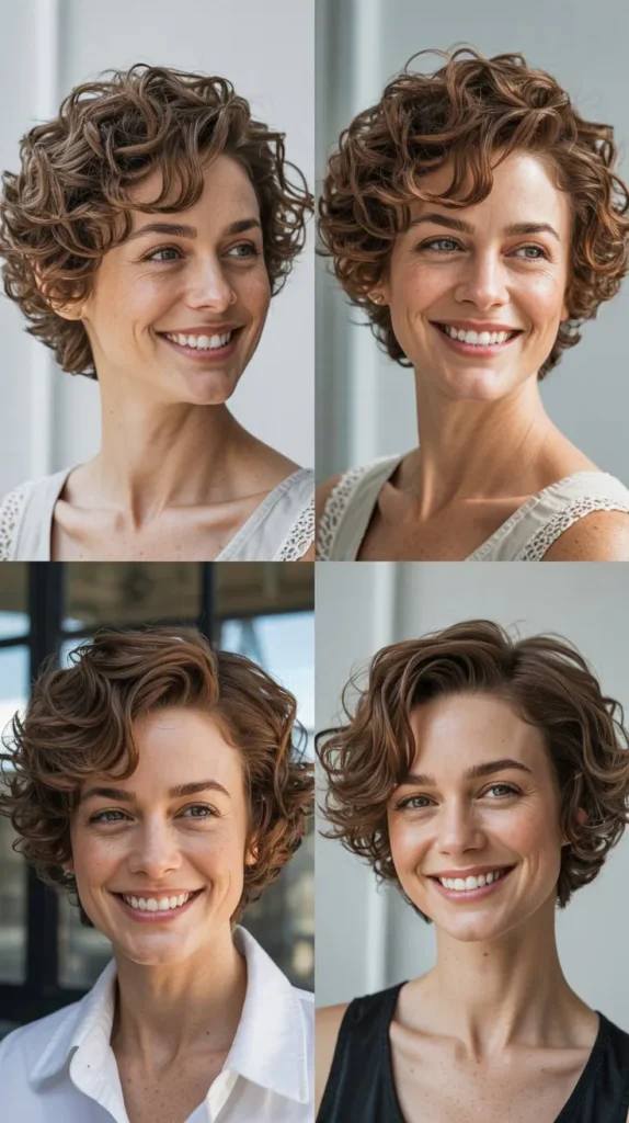 Soft Curly Layers for Fine Hair