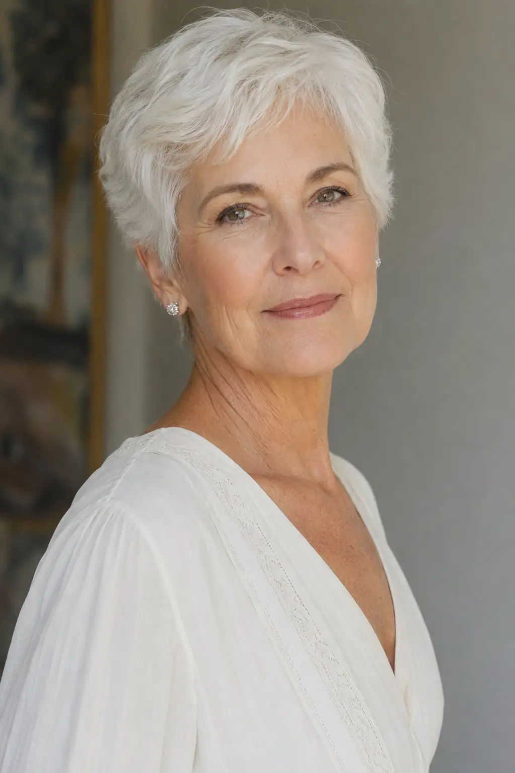 Natural White Pixie for Women Over 65 1