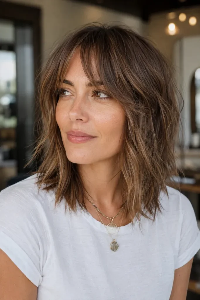 choppy collarbone lob with bottleneck bangs 683x1024 1