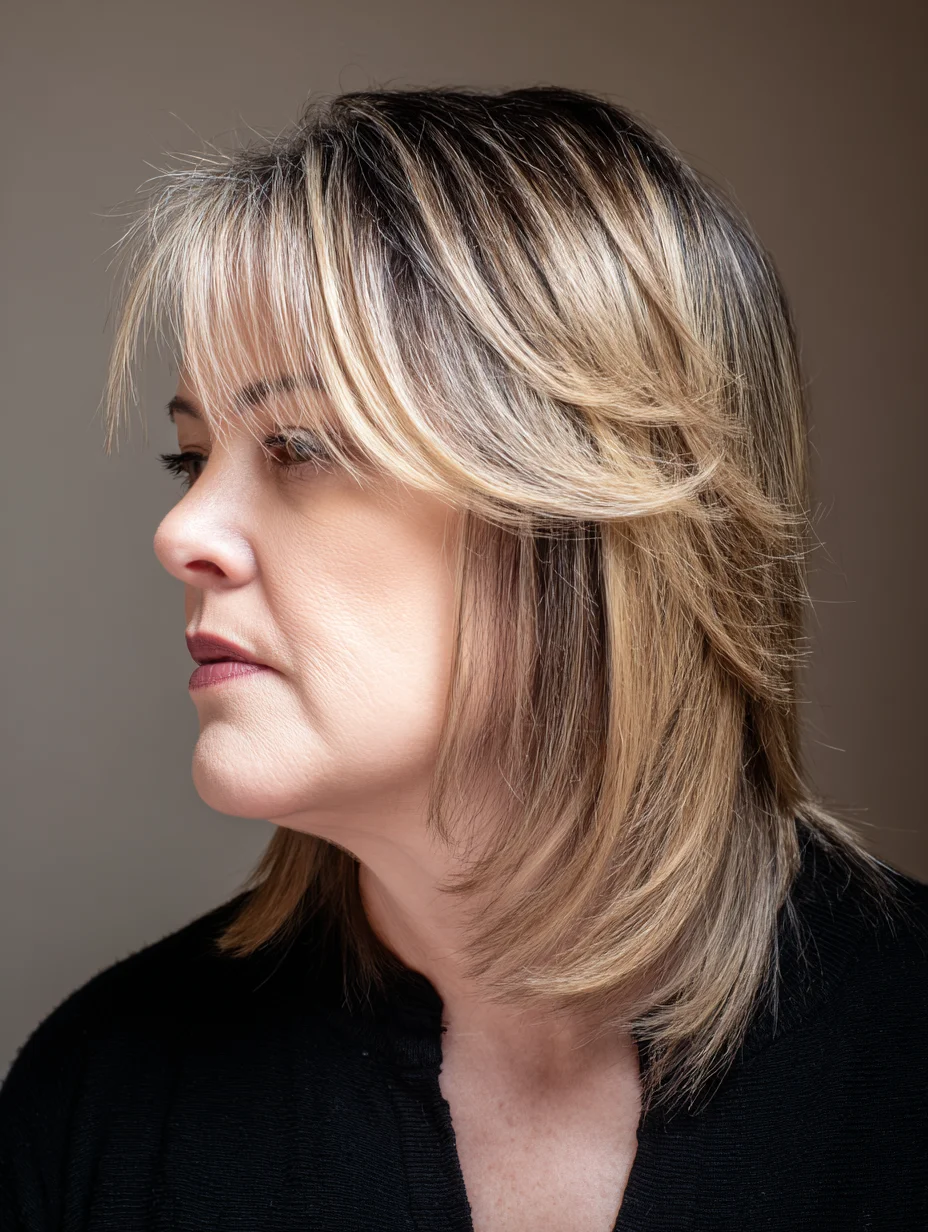 collarbone length cut with blended layers