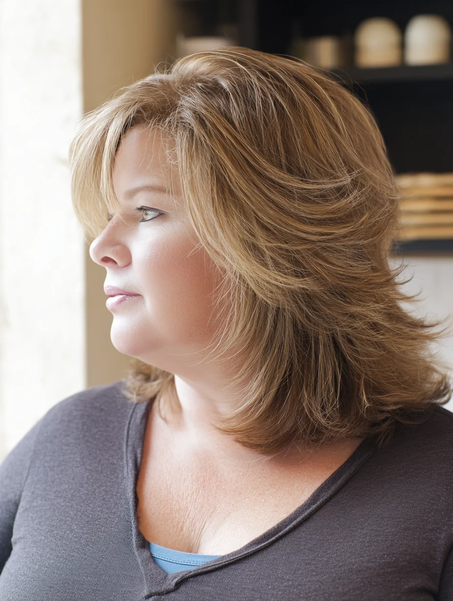 layered medium cut with natural flow
