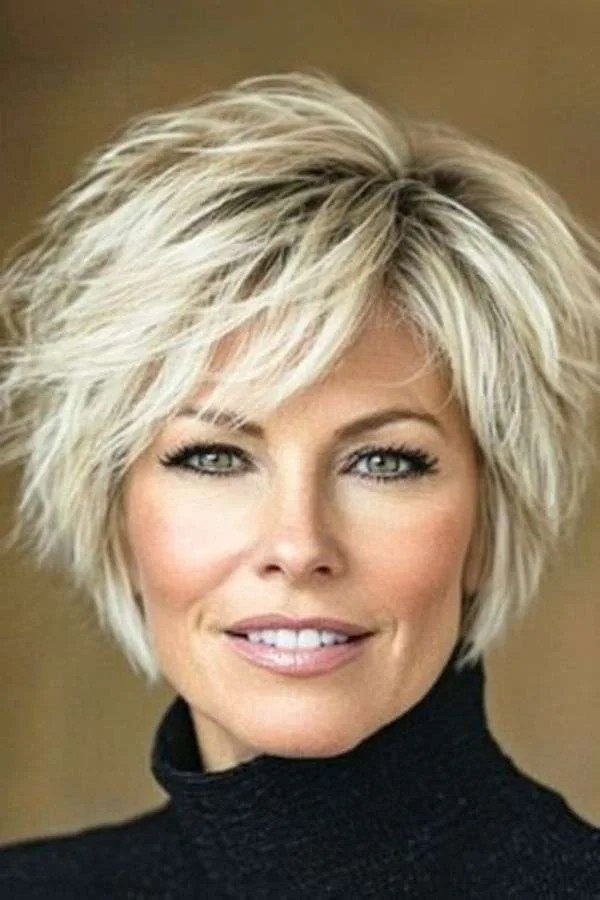 short shaggy mullet with undercut