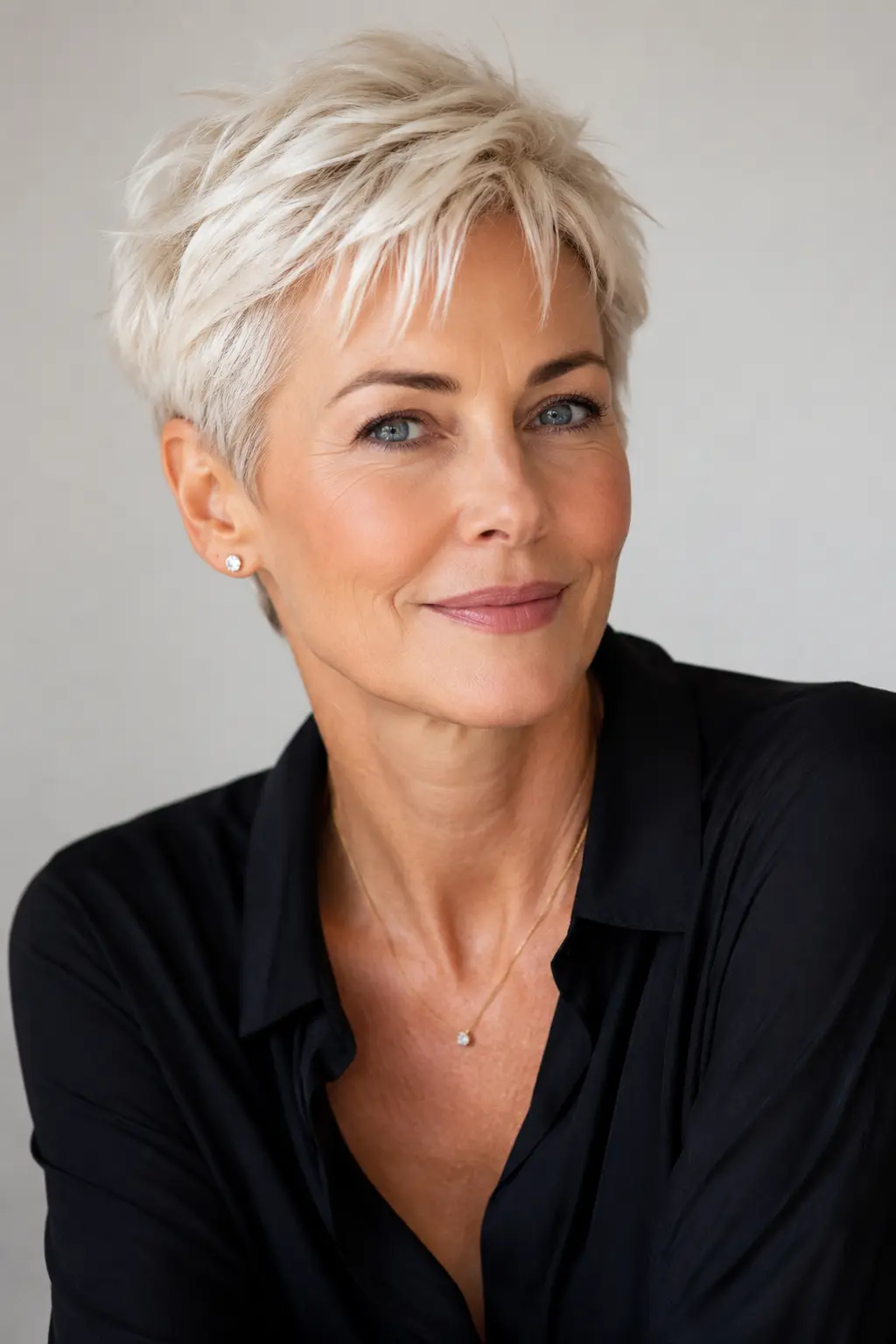 platinum blonde pixie cut 1