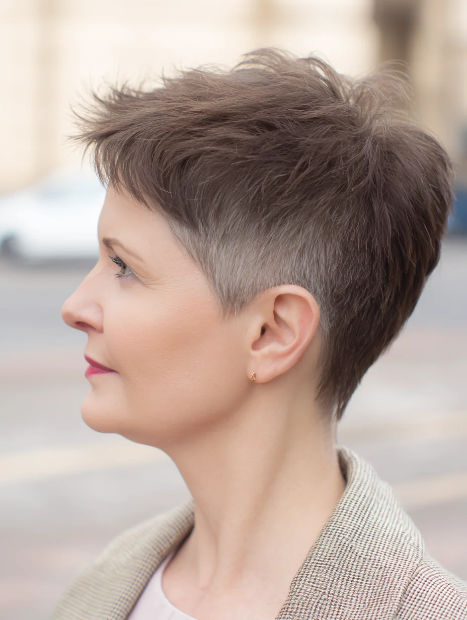 short tapered cut with soft edges