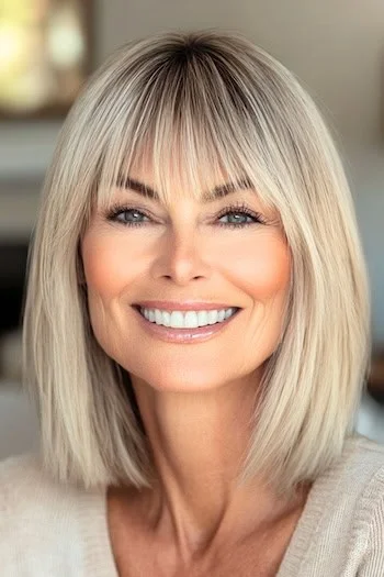shoulder length hair with bangs over 60 17