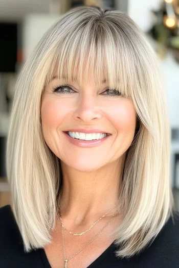 shoulder length hair with bangs over 60 25