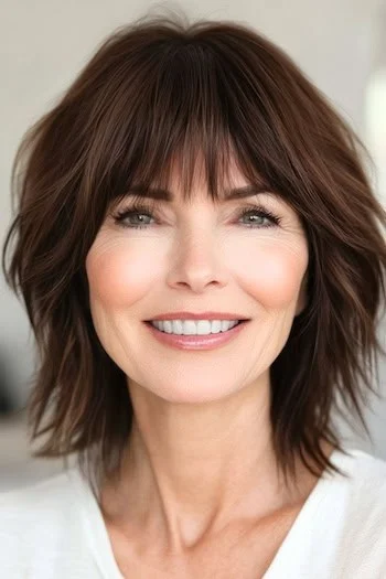 shoulder length hair with bangs over 60 31