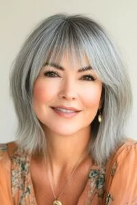 shoulder length hair with bangs over 60 38