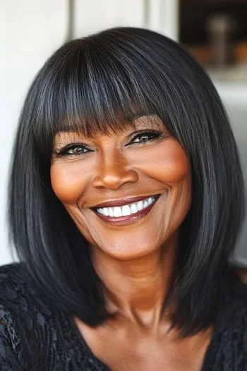 shoulder length hair with bangs over 60 6
