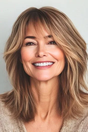 shoulder length hair with bangs over 60 8