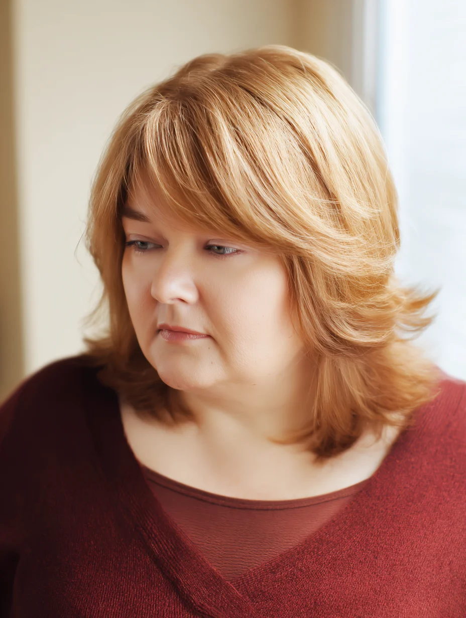 soft layered lob with face framing